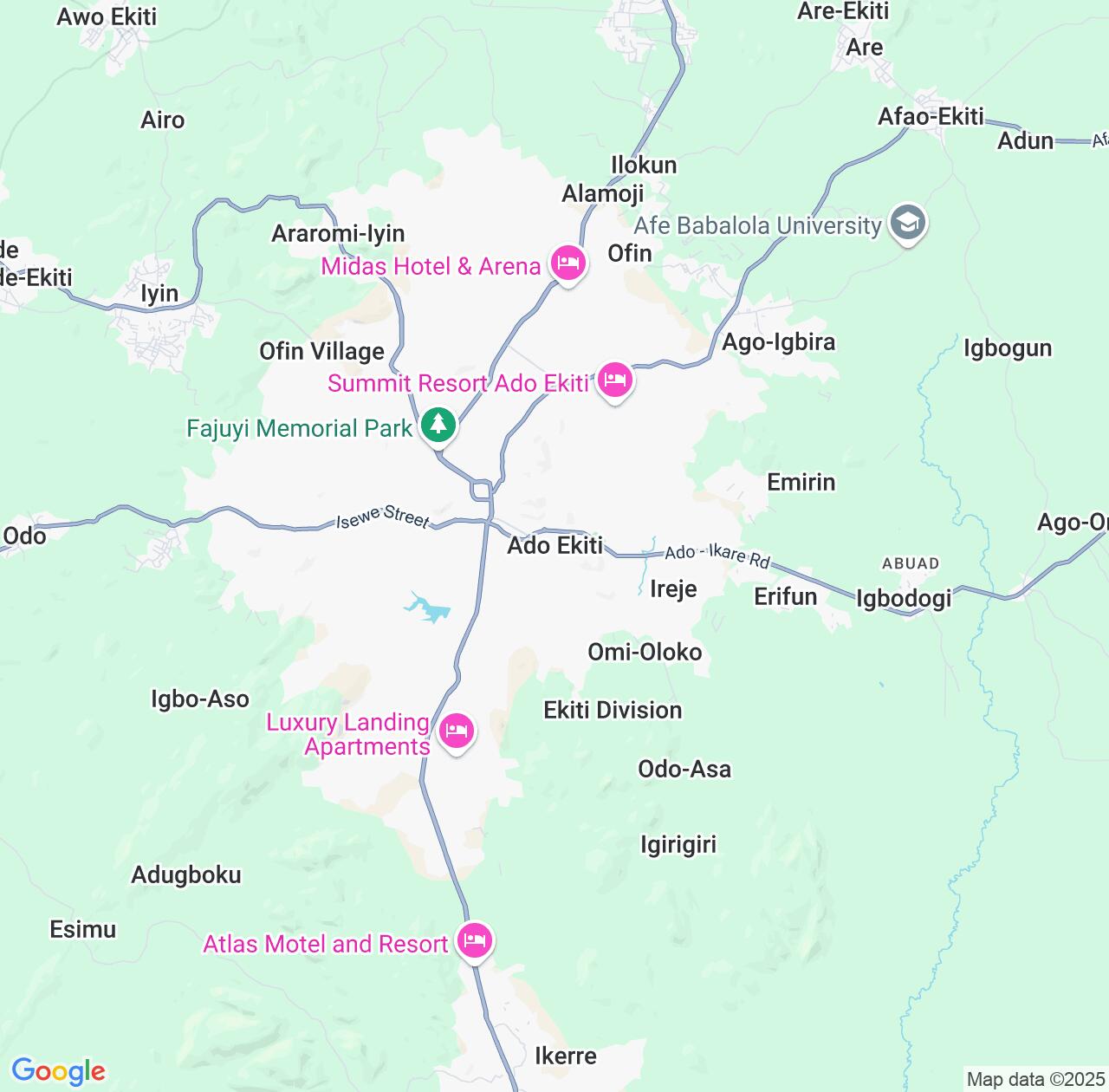 Map image for Intellectual Property Lawyers in Ado-Ekiti and Ekiti State IP firms at coordinates  ; .
