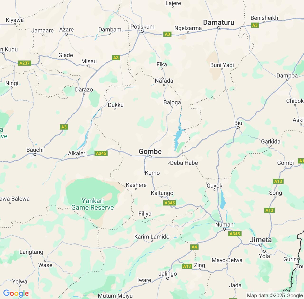 Map image for Intellectual Property Lawyers in Gombe State and Nigeria IP firms at coordinates  ; .