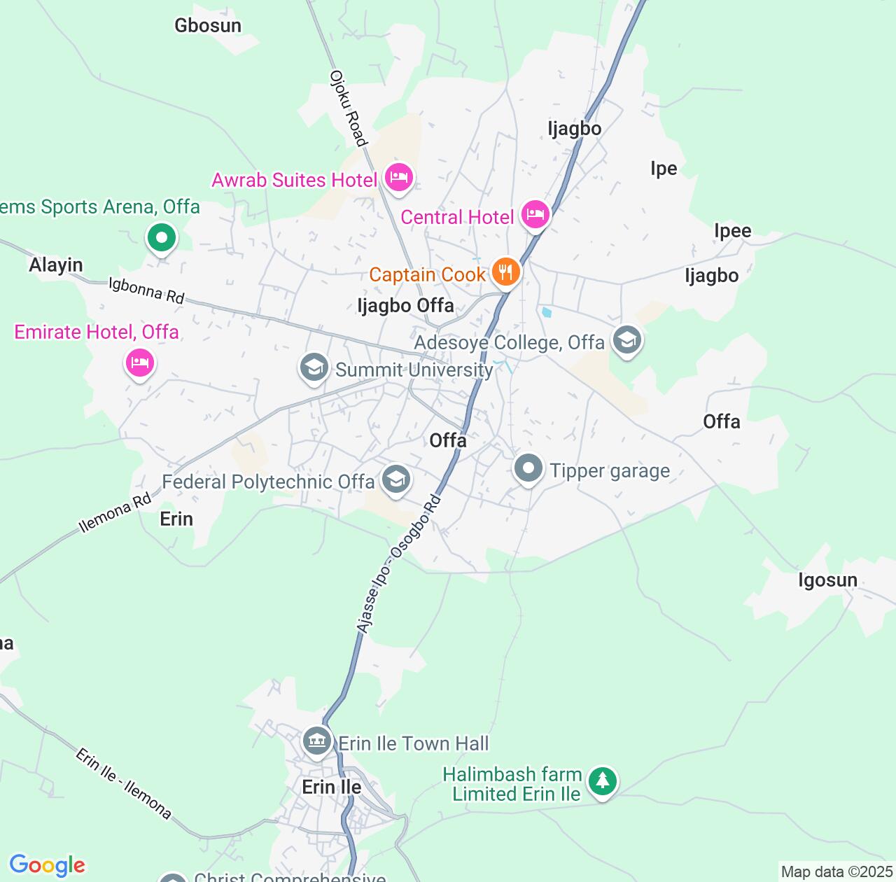 Map image for Intellectual Property Lawyers in Offa and Kwara State IP firms at coordinates  ; .