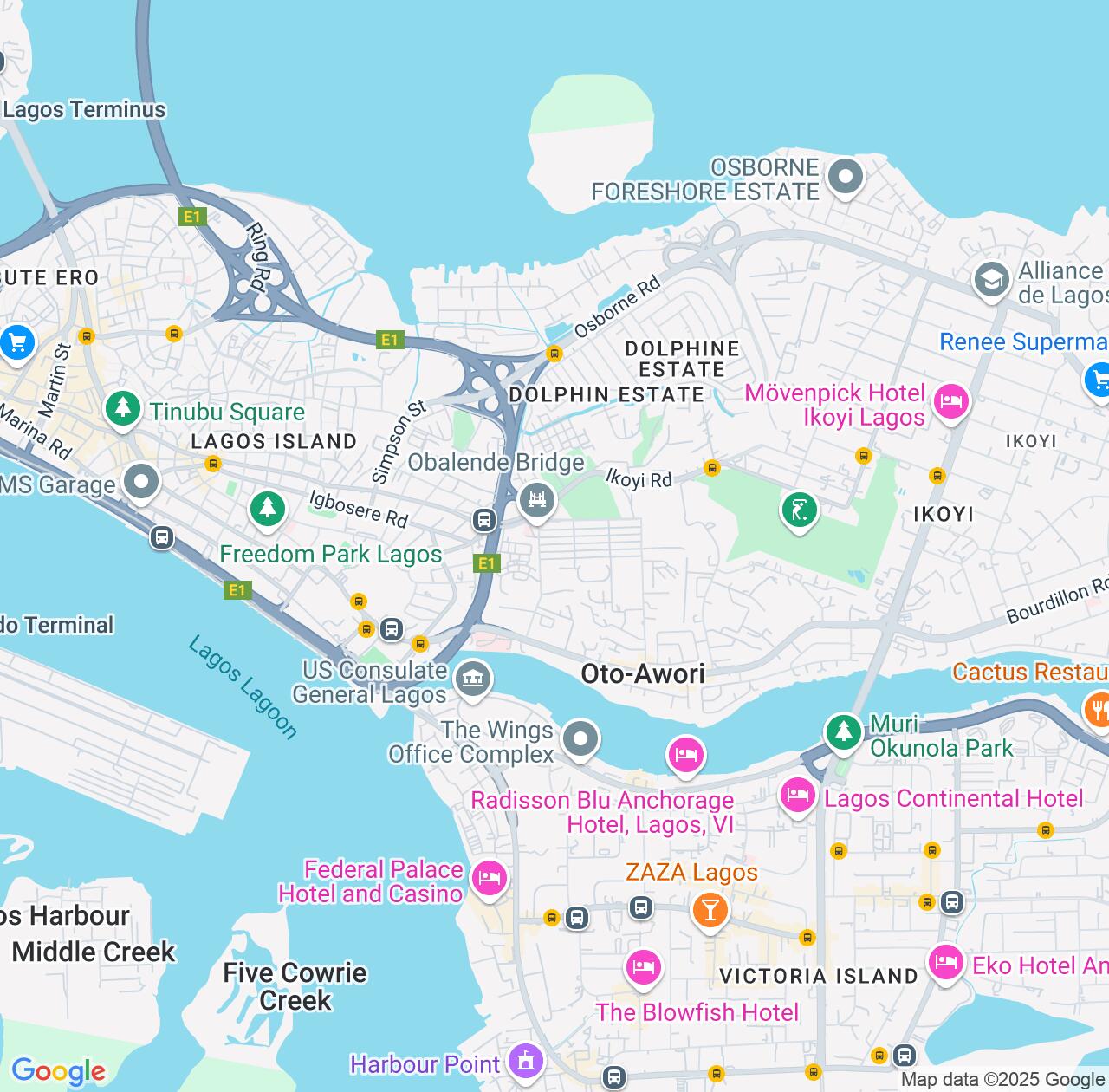 Map image for Intellectual Property Lawyers in Obalende and Lagos IP firms at coordinates  ; .
