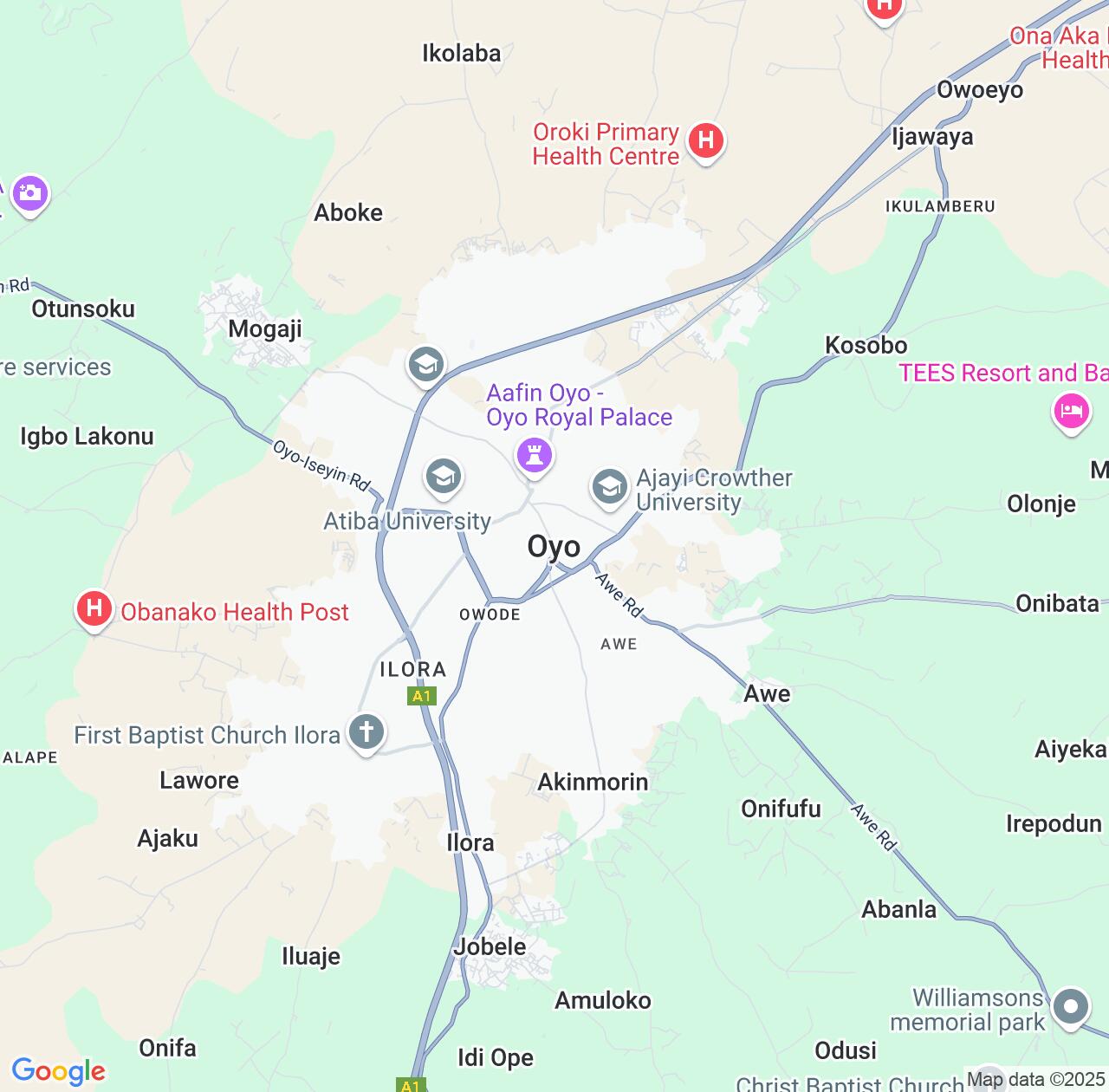 Map image for Intellectual Property Lawyers in Oyo and Oyo State IP firms at coordinates  ; .