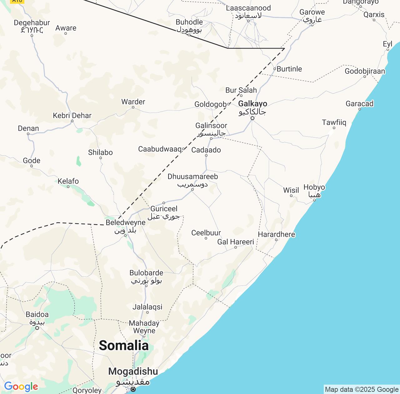 Map image for Intellectual Property Lawyers in Galguduud and Somalia IP firms at coordinates  ; .