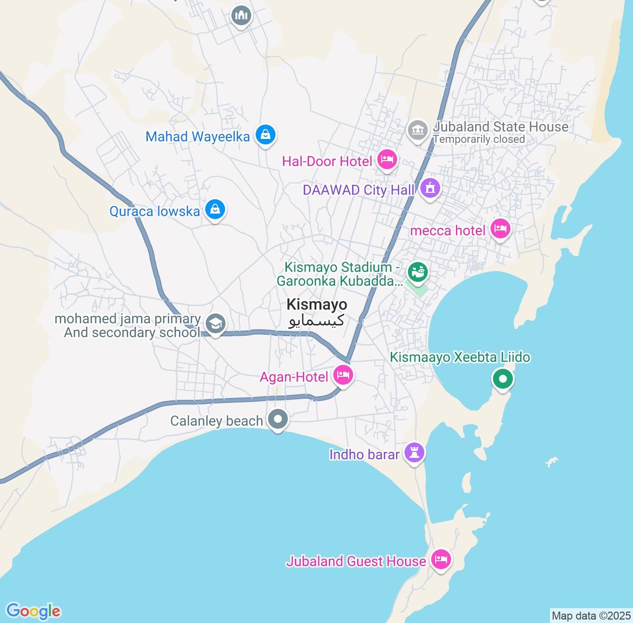 Map image for Intellectual Property Lawyers in Kismayo and Lower Juba IP firms at coordinates  ; .