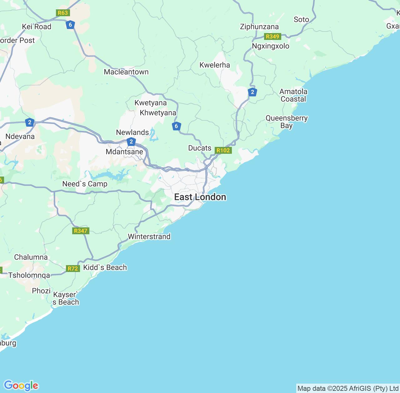 Map image for Intellectual Property Lawyers in East London and Eastern Cape IP firms at coordinates  ; .