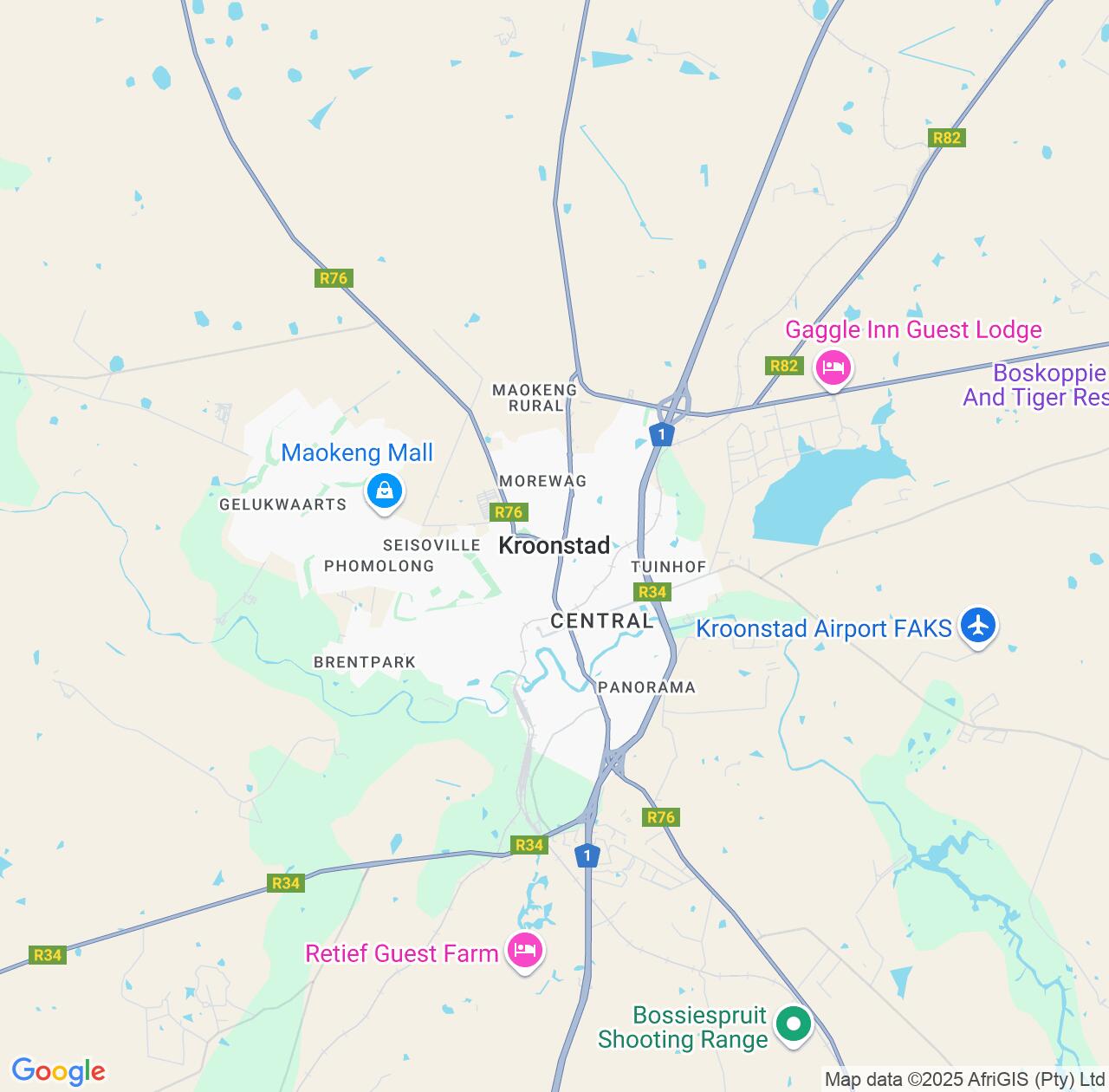 Map image for Intellectual Property Lawyers in Kroonstad and Free State IP firms at coordinates  ; .