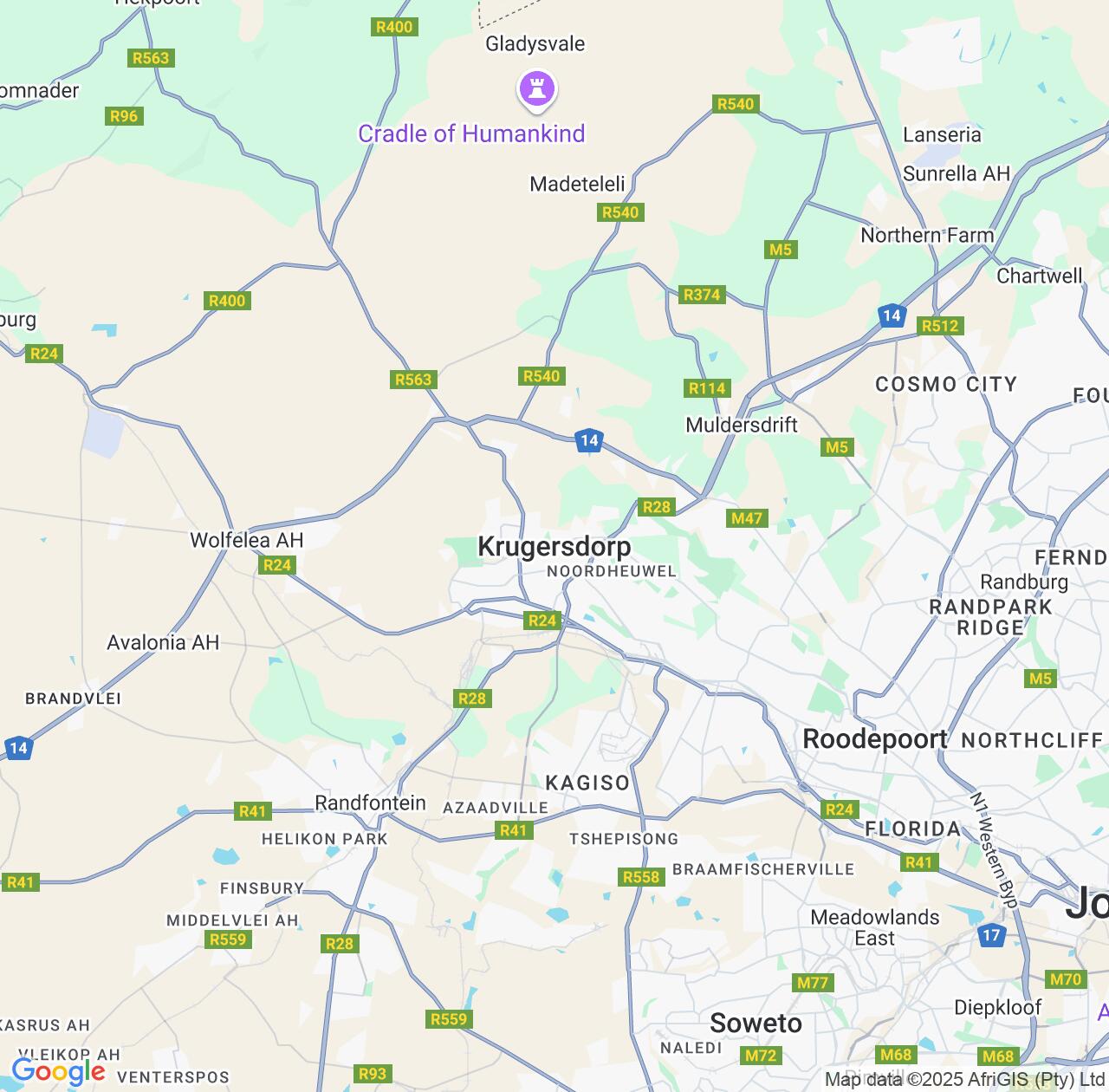 Map image for Intellectual Property Lawyers in Krugersdorp and Gauteng IP firms at coordinates  ; .