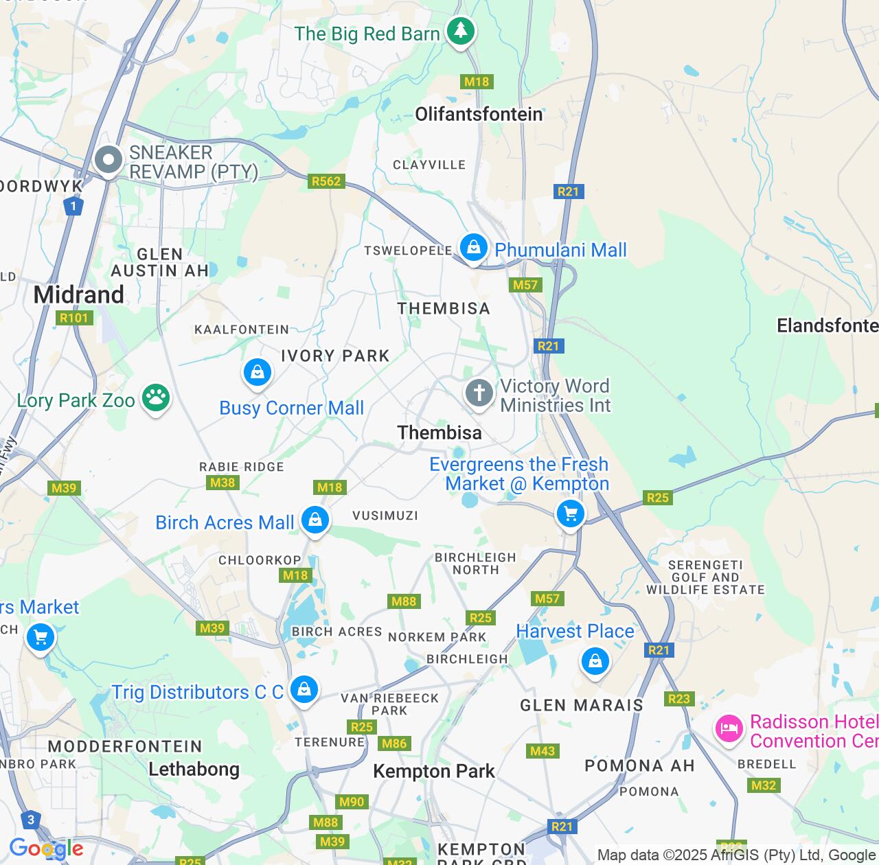 Map image for Intellectual Property Lawyers in Thembisa and Gauteng IP firms at coordinates  ; .