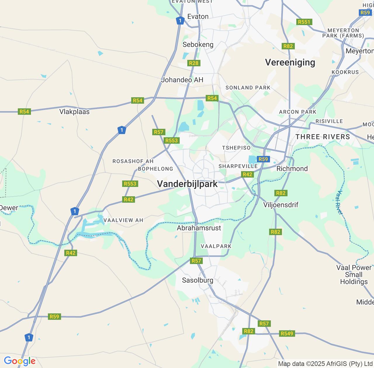 Map image for Intellectual Property Lawyers in Vanderbijlpark and Gauteng IP firms at coordinates  ; .