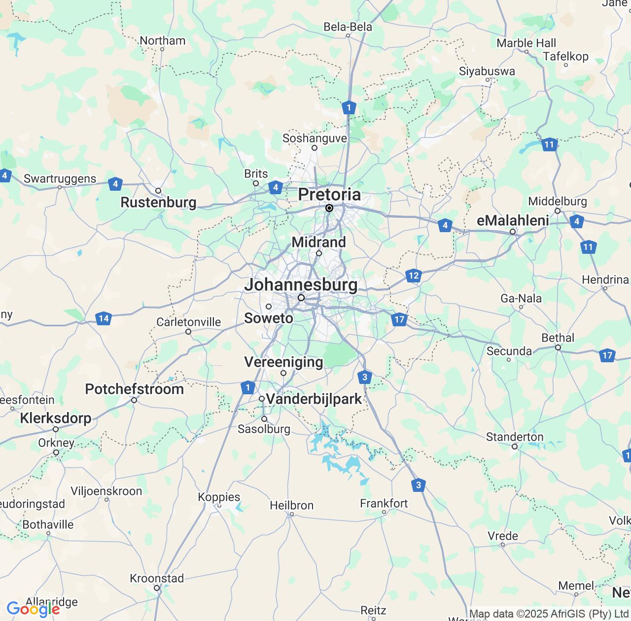 Map image for Intellectual Property Lawyers in Gauteng and South Africa IP firms at coordinates  ; .