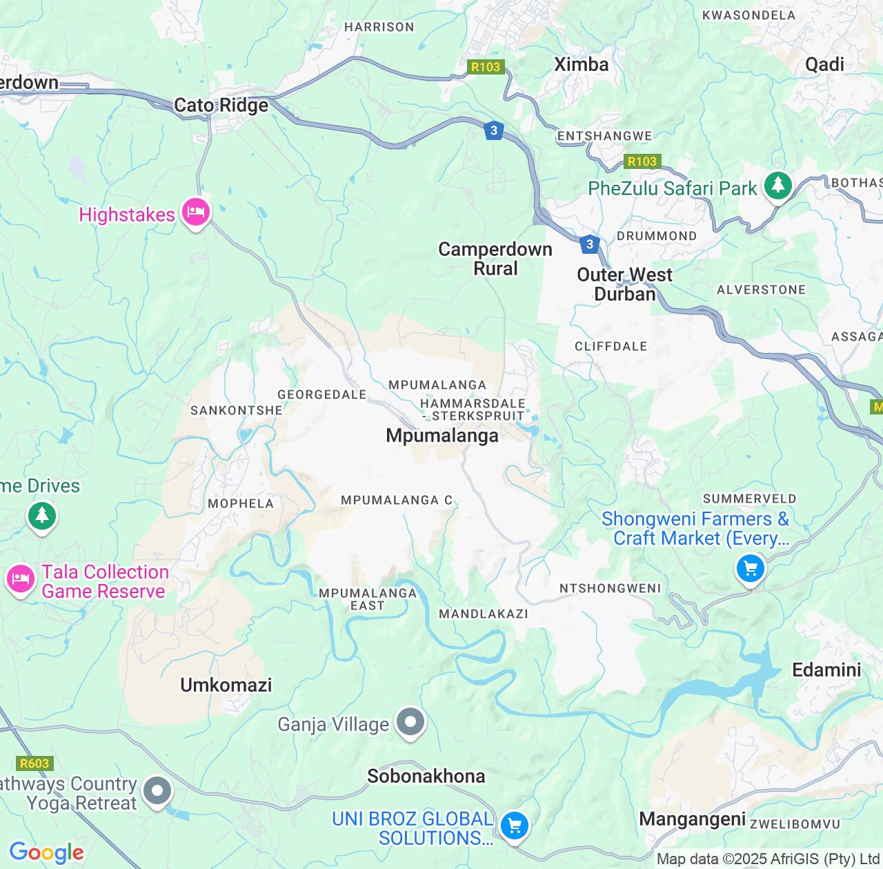 Map image for Intellectual Property Lawyers in Mpumalanga and KwaZulu-Natal IP firms at coordinates  ; .