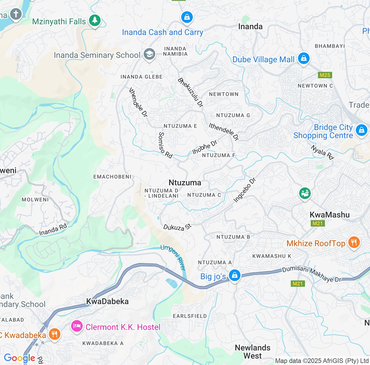 Map image for Intellectual Property Lawyers in Ntuzuma and KwaZulu-Natal IP firms at coordinates  ; .