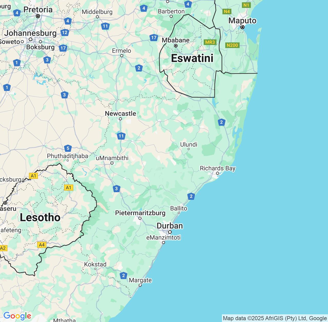 Map image for Intellectual Property Lawyers in KwaZulu-Natal and South Africa IP firms at coordinates  ; .