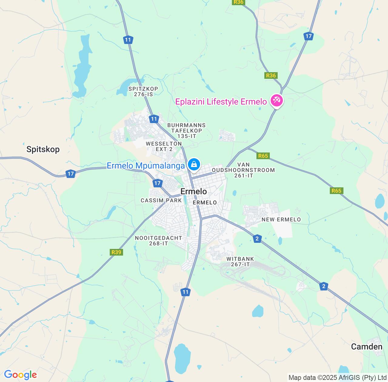 Map image for Intellectual Property Lawyers in Ermelo and Mpumalanga IP firms at coordinates  ; .