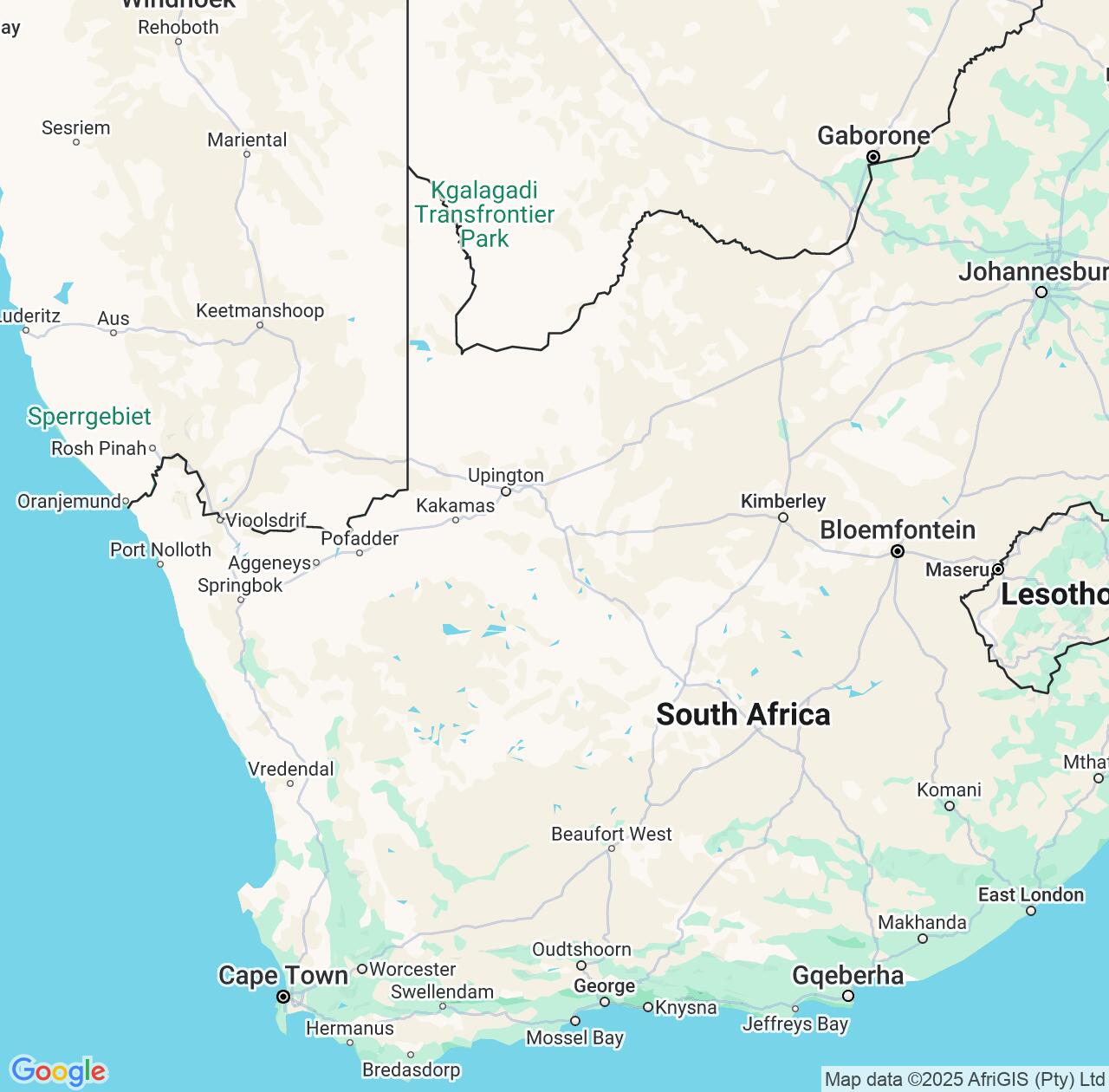 Map image for Intellectual Property Lawyers in Northern Cape and South Africa IP firms at coordinates  ; .