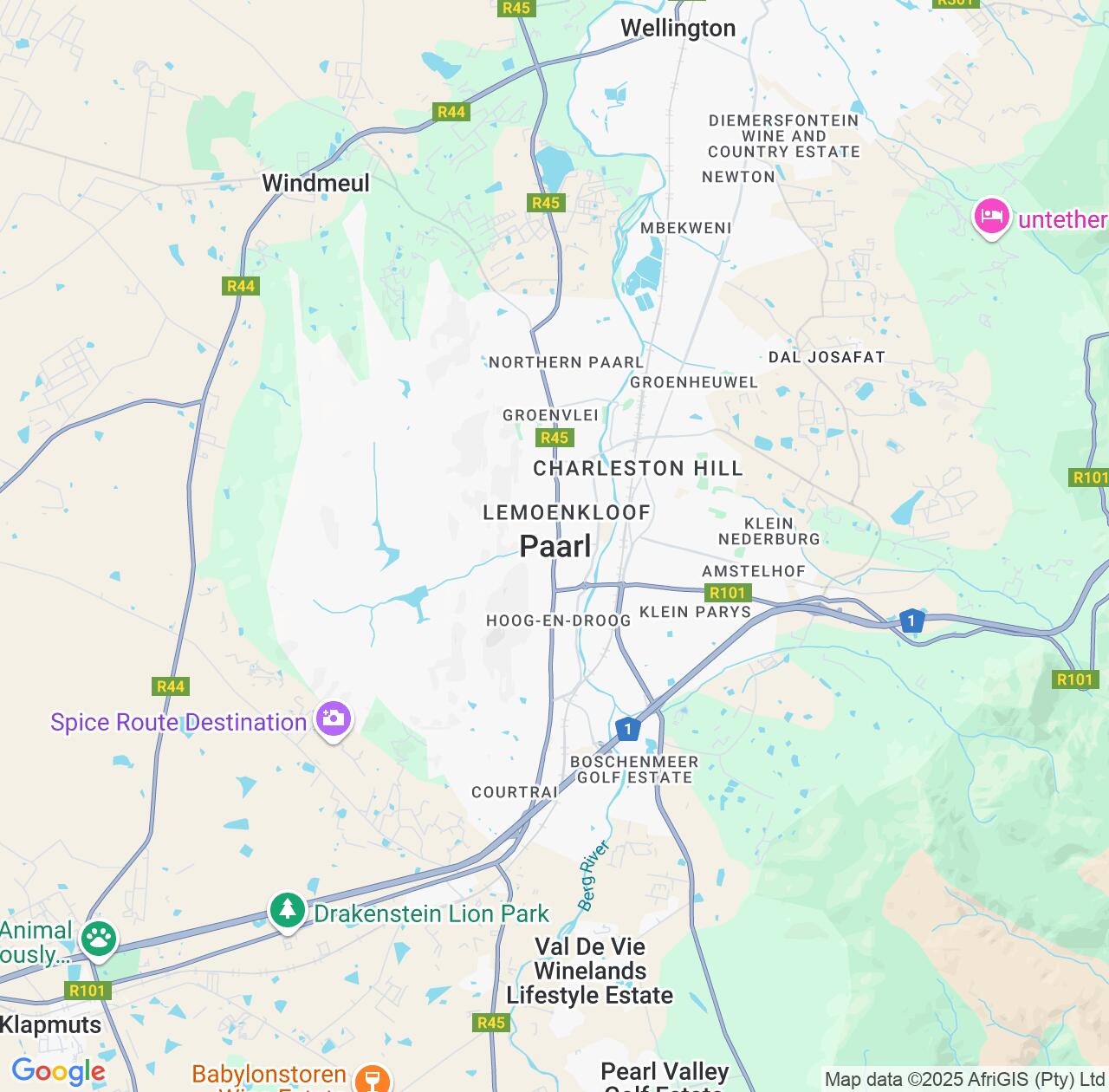 Map image for Intellectual Property Lawyers in Paarl and Western Cape IP firms at coordinates  ; .