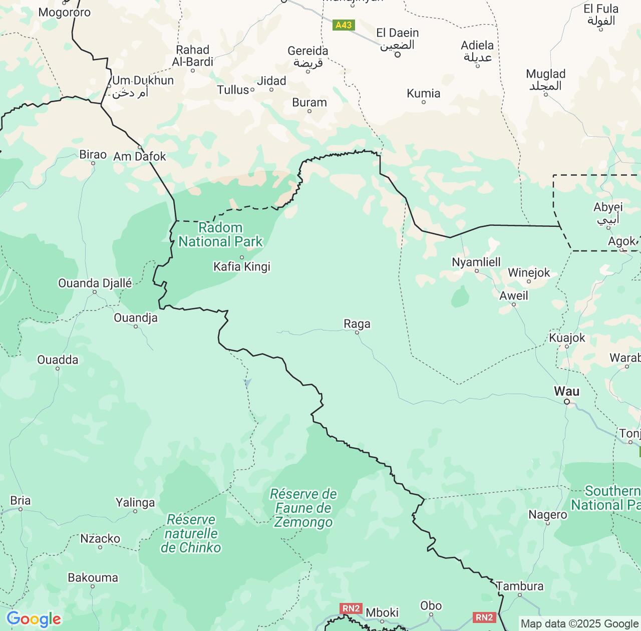 Map image for Intellectual Property Lawyers in Western Bahr al Ghazal and South Sudan IP firms at coordinates  ; .