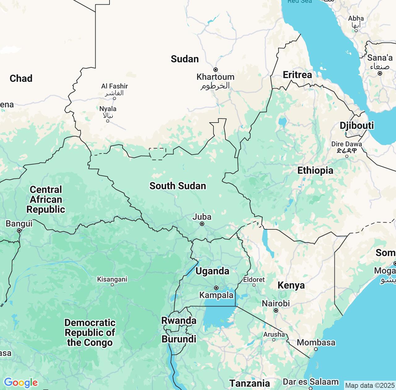 Map image for Intellectual Property Lawyers in South Sudan and Africa IP firms at coordinates  ; .
