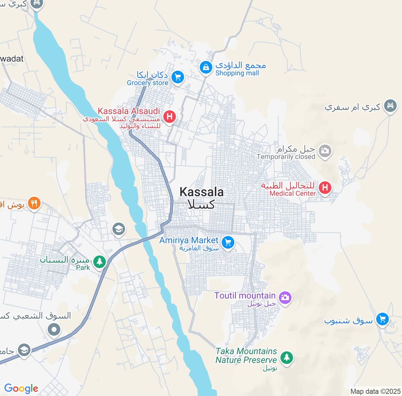 Map image for Intellectual Property Lawyers in Kassala and Sudan IP firms at coordinates  ; .