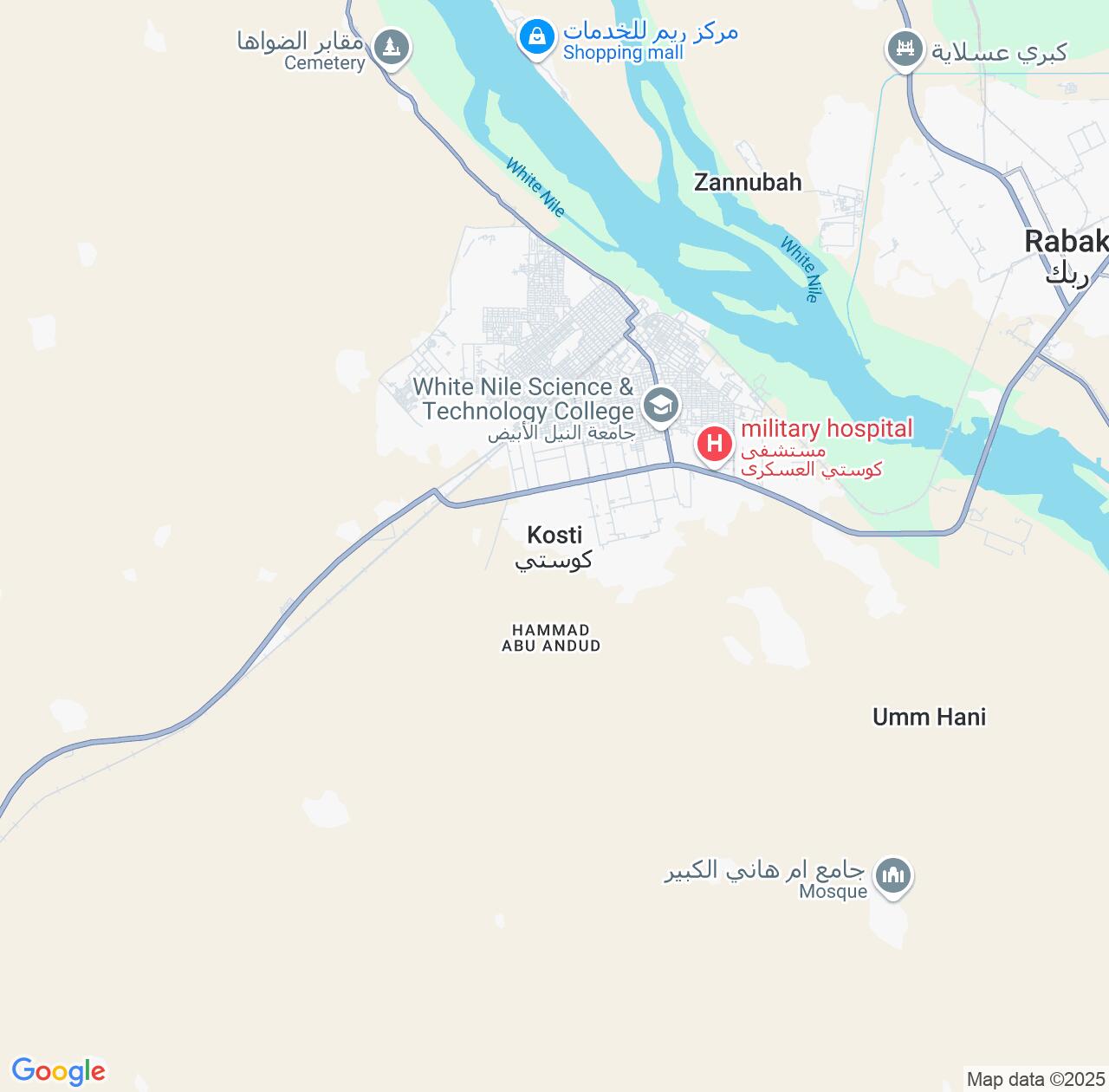 Map image for Intellectual Property Lawyers in Kosti and White Nile IP firms at coordinates  ; .