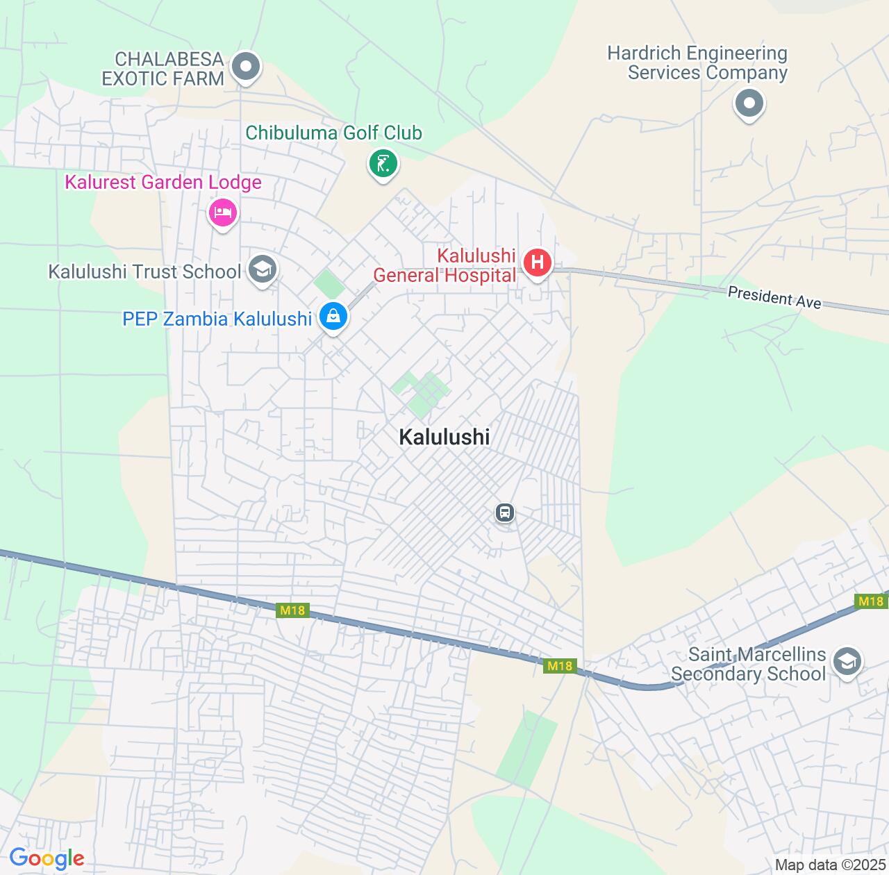 Map image for Intellectual Property Lawyers in Kalulushi and Copperbelt IP firms at coordinates  ; .