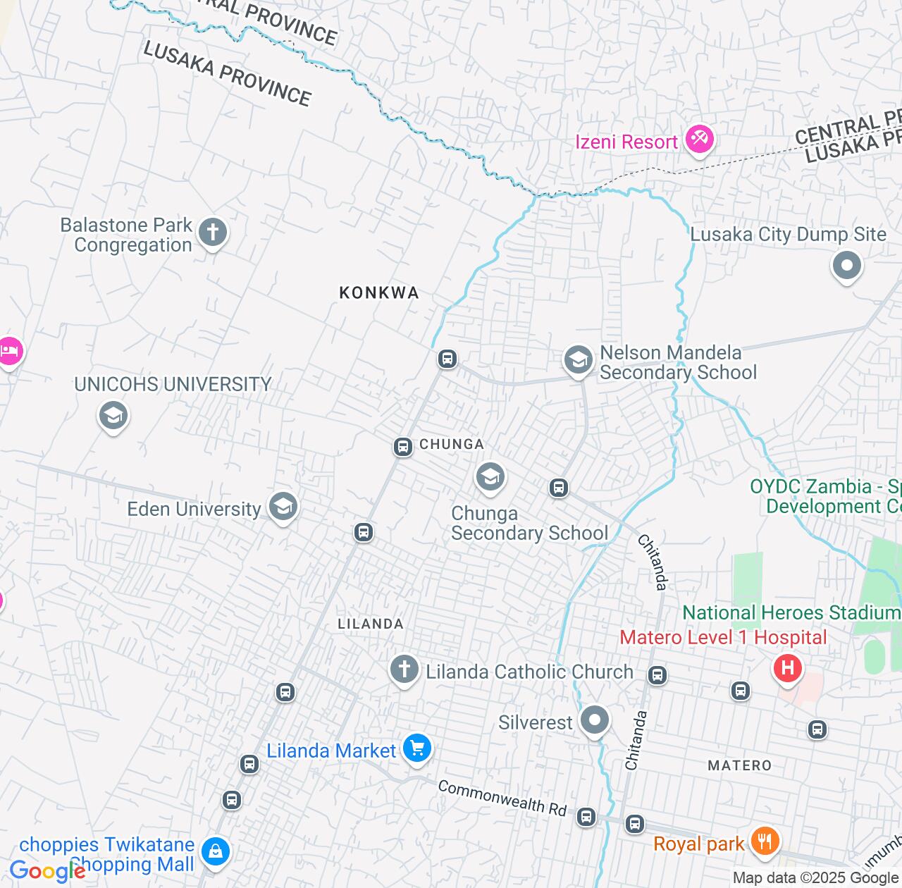 Map image for Intellectual Property Lawyers in Chunga and Lusaka Province IP firms at coordinates  ; .