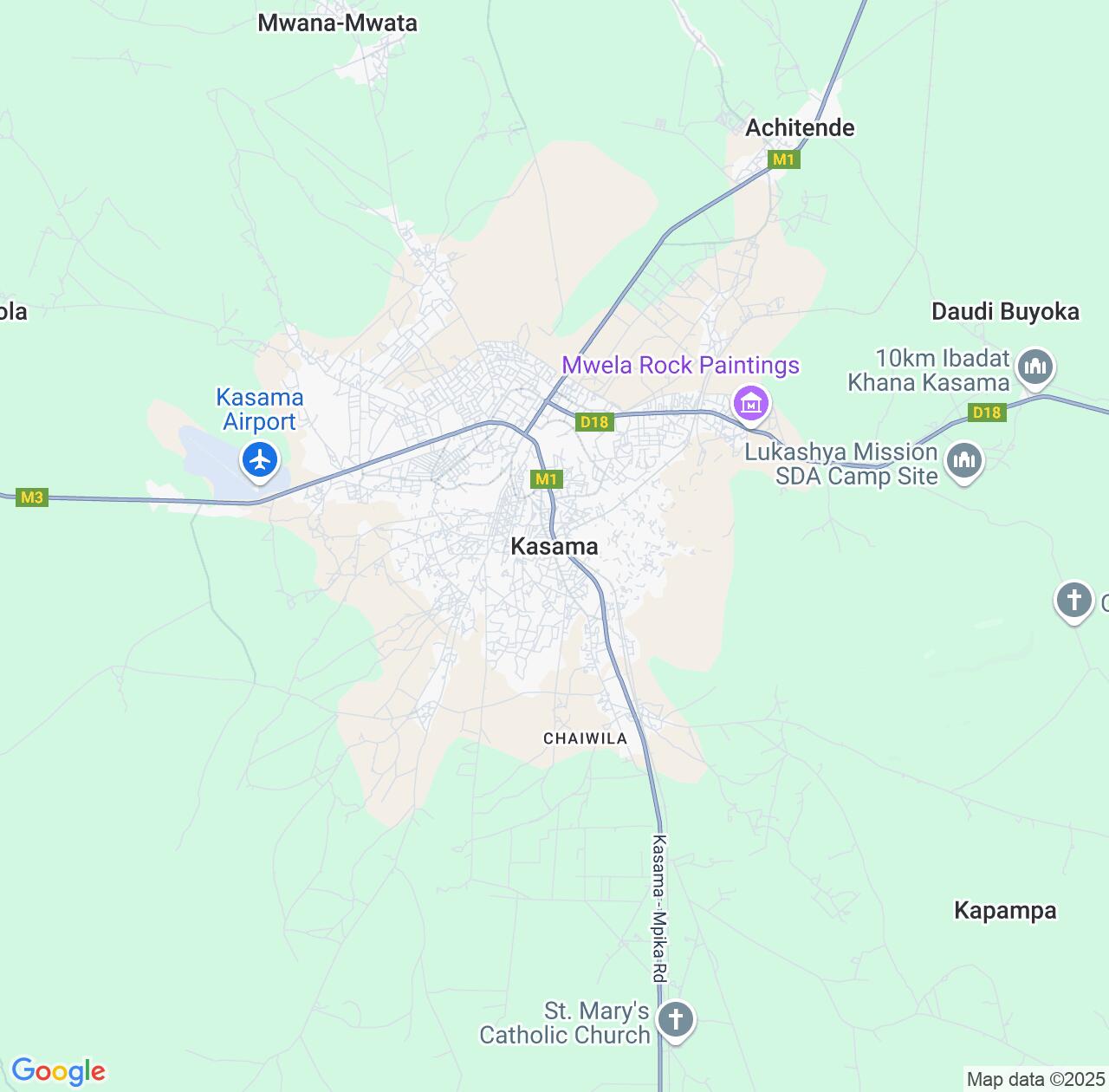 Map image for Intellectual Property Lawyers in Kasama and Northern Province IP firms at coordinates  ; .