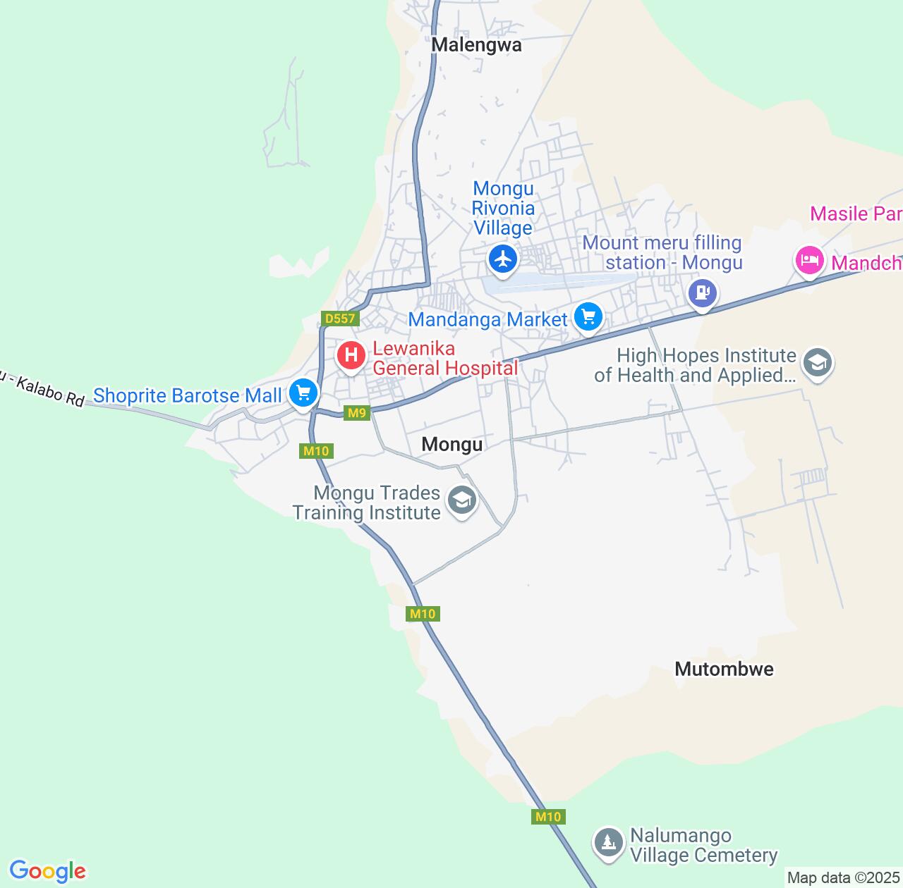 Map image for Intellectual Property Lawyers in Mongu and Western Province IP firms at coordinates  ; .