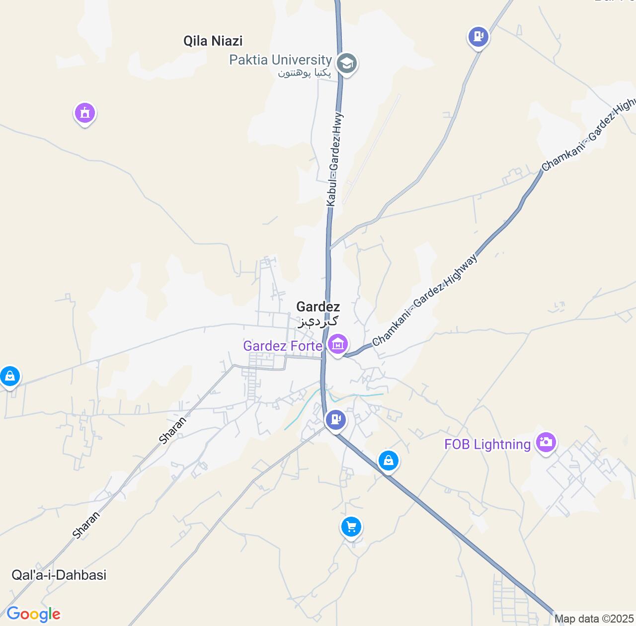 Map image for Intellectual Property Lawyers in Gardez and Paktia IP firms at coordinates  ; .