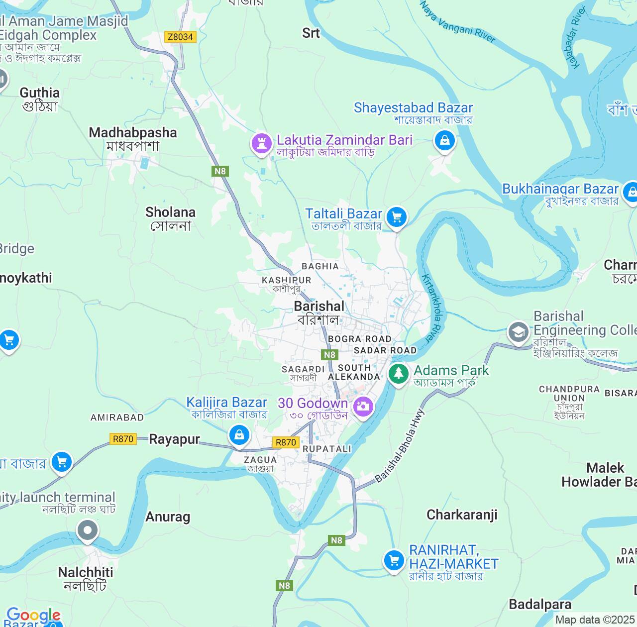Map image for Intellectual Property Lawyers in Barishal and Barisal Division IP firms at coordinates  ; .