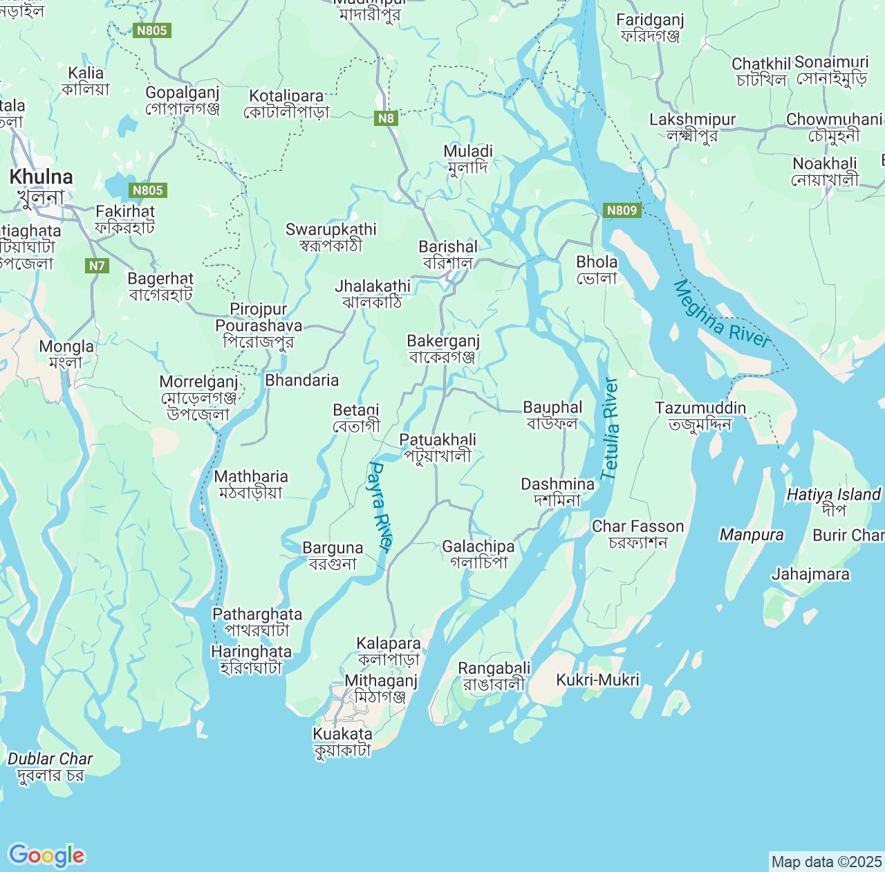 Map image for Intellectual Property Lawyers in Barisal Division and Bangladesh IP firms at coordinates  ; .
