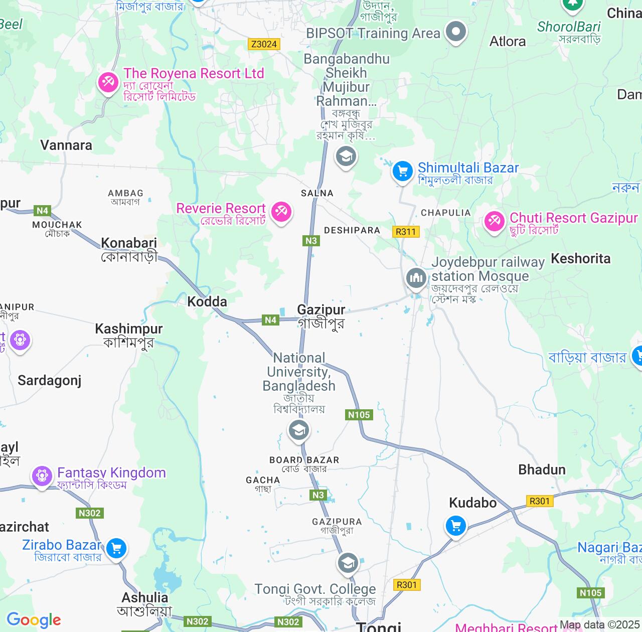 Map image for Intellectual Property Lawyers in Gazipur and Dhaka Division IP firms at coordinates  ; .
