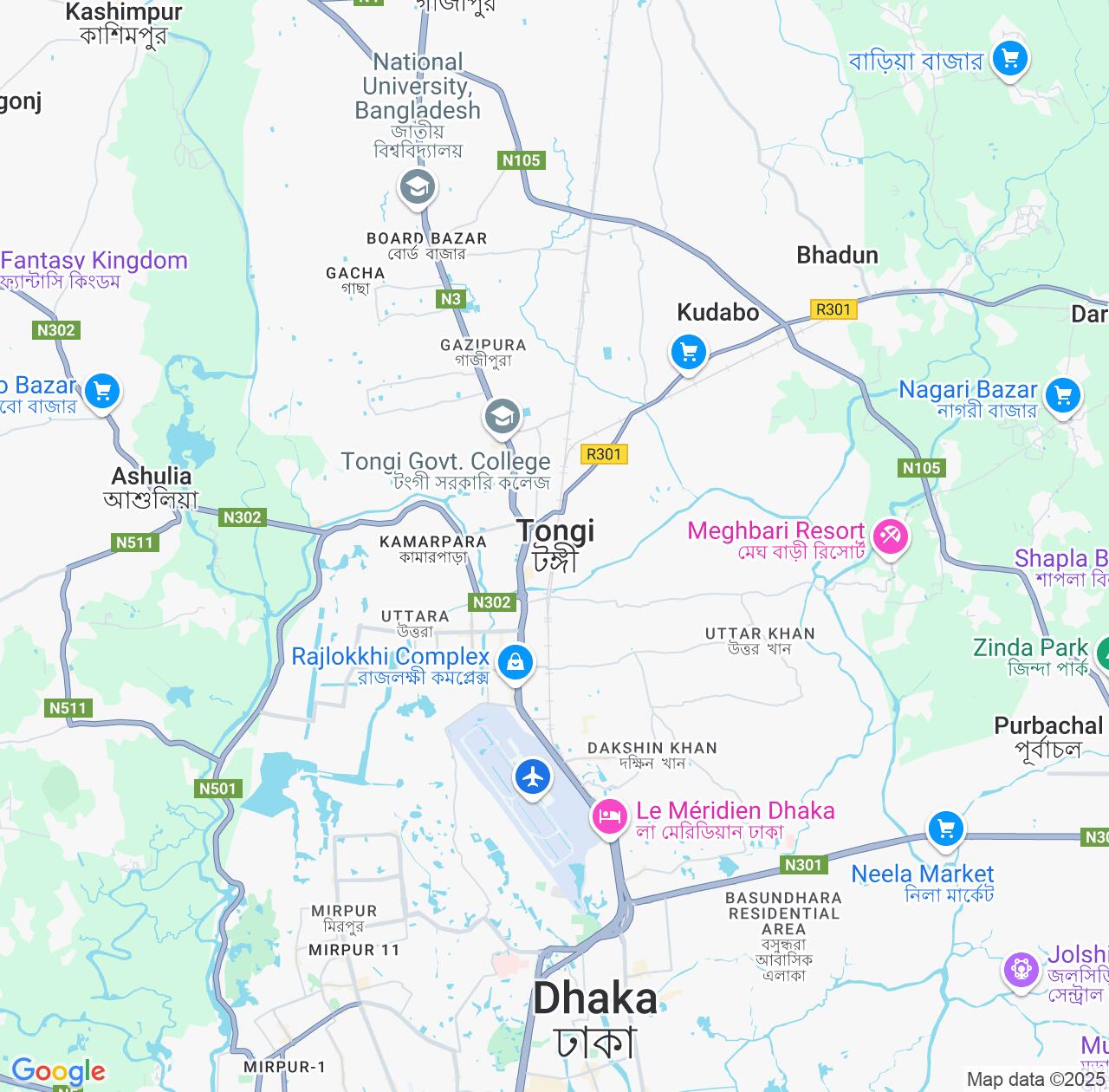 Map image for Intellectual Property Lawyers in Tungi and Dhaka Division IP firms at coordinates  ; .