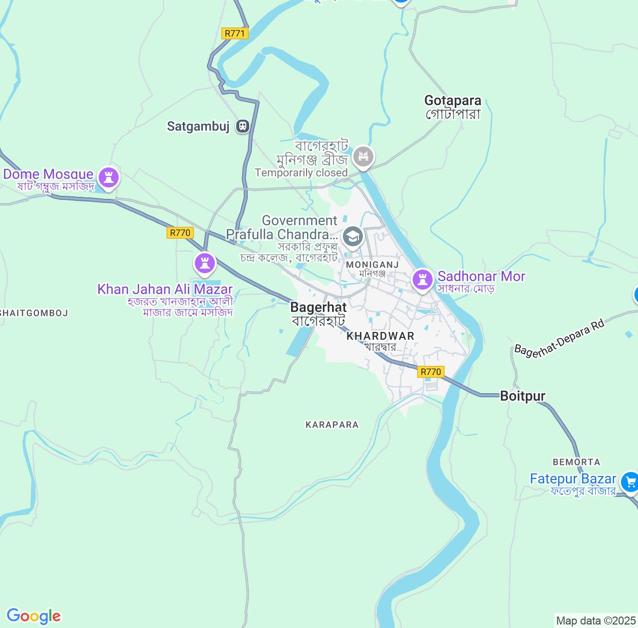 Map image for Intellectual Property Lawyers in Bagerhat and Khulna Division IP firms at coordinates  ; .