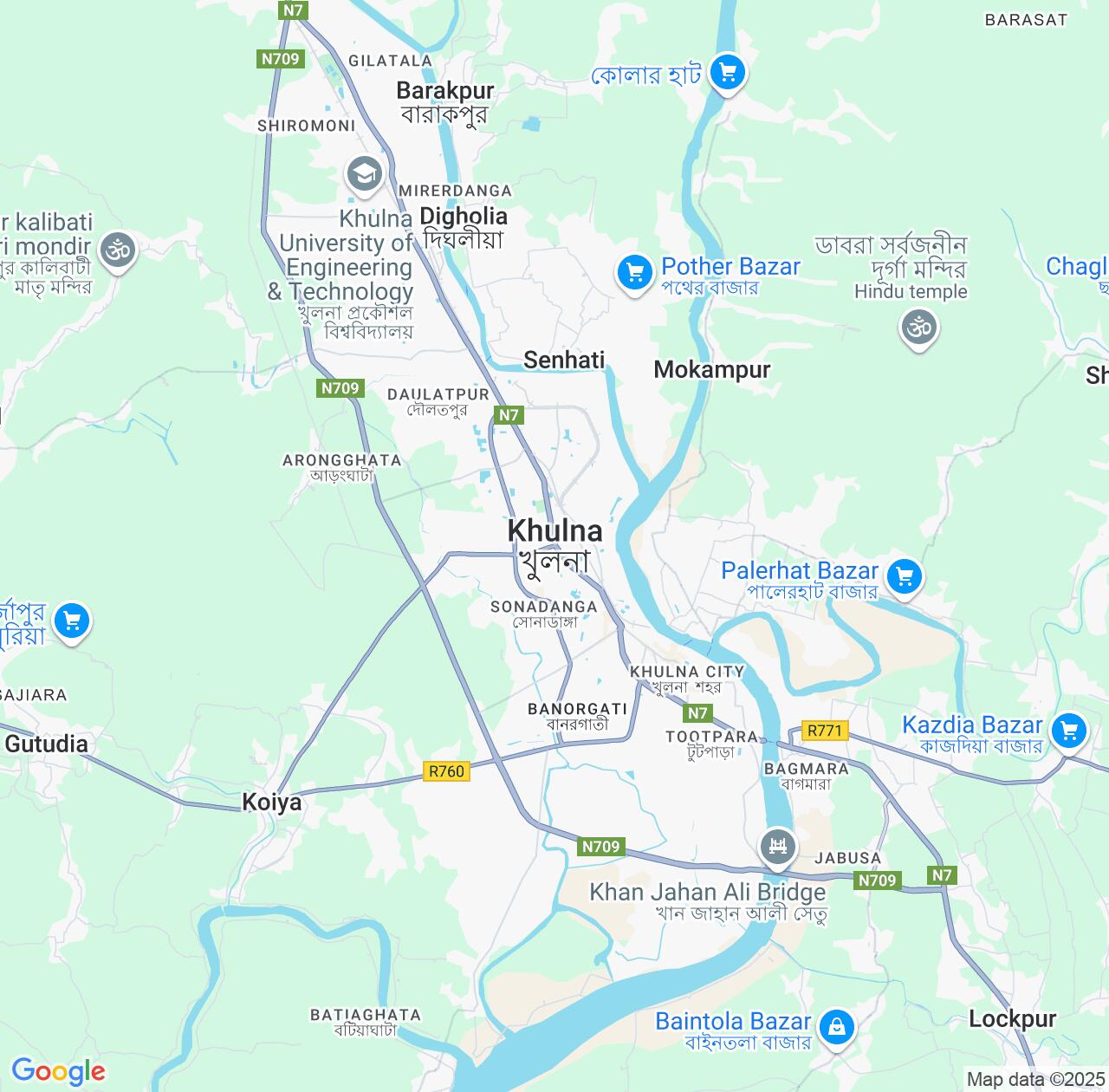 Map image for Intellectual Property Lawyers in Khulna and Khulna Division IP firms at coordinates  ; .