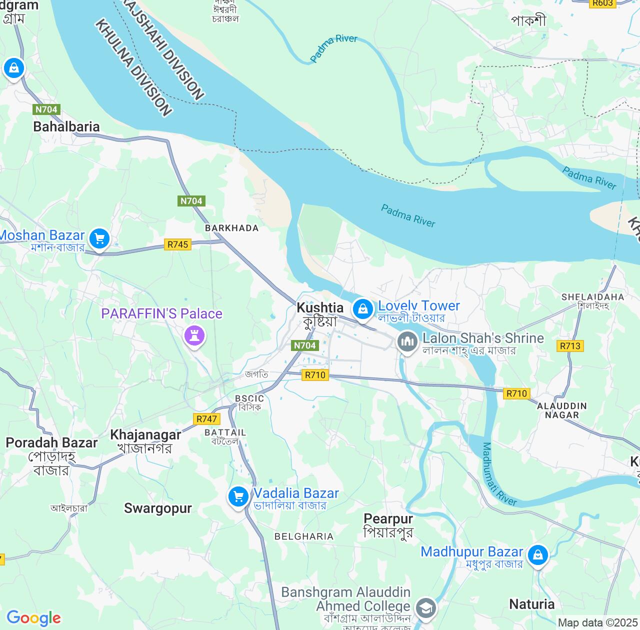Map image for Intellectual Property Lawyers in Kushtia and Khulna Division IP firms at coordinates  ; .