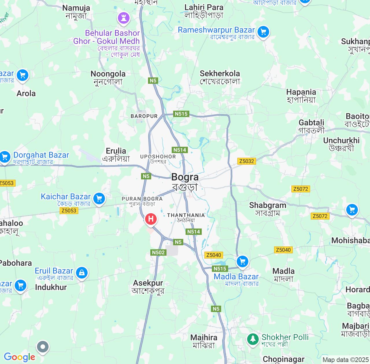 Map image for Intellectual Property Lawyers in Bogra and Rajshahi Division IP firms at coordinates  ; .