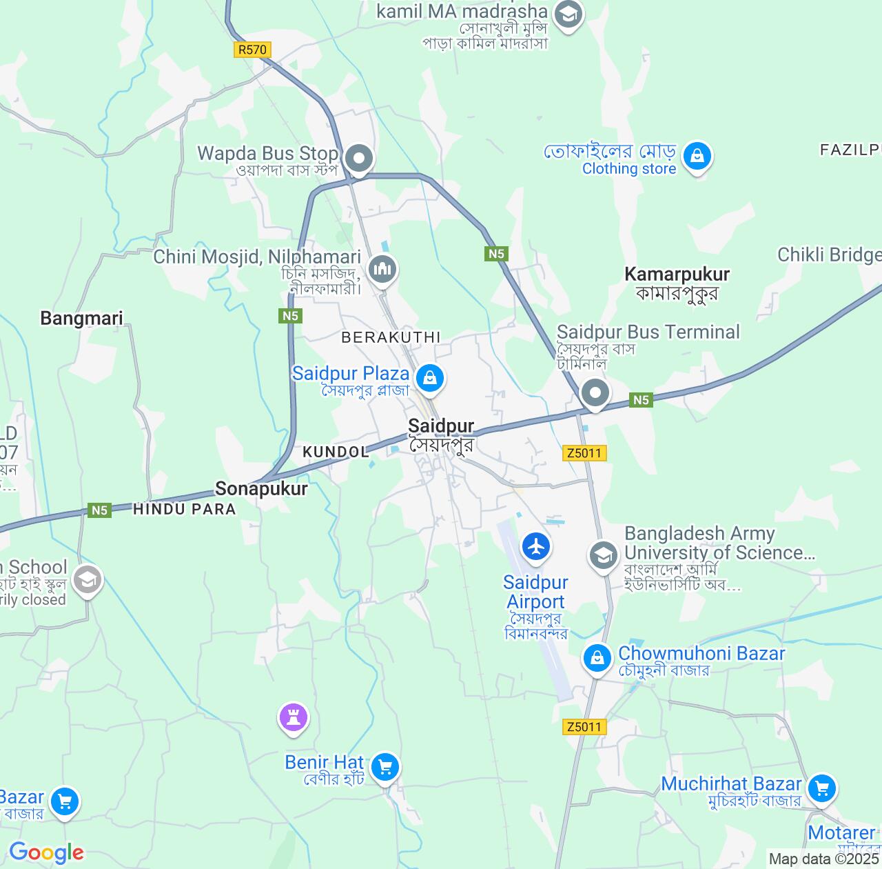 Map image for Intellectual Property Lawyers in Saidpur and Rangpur Division IP firms at coordinates  ; .