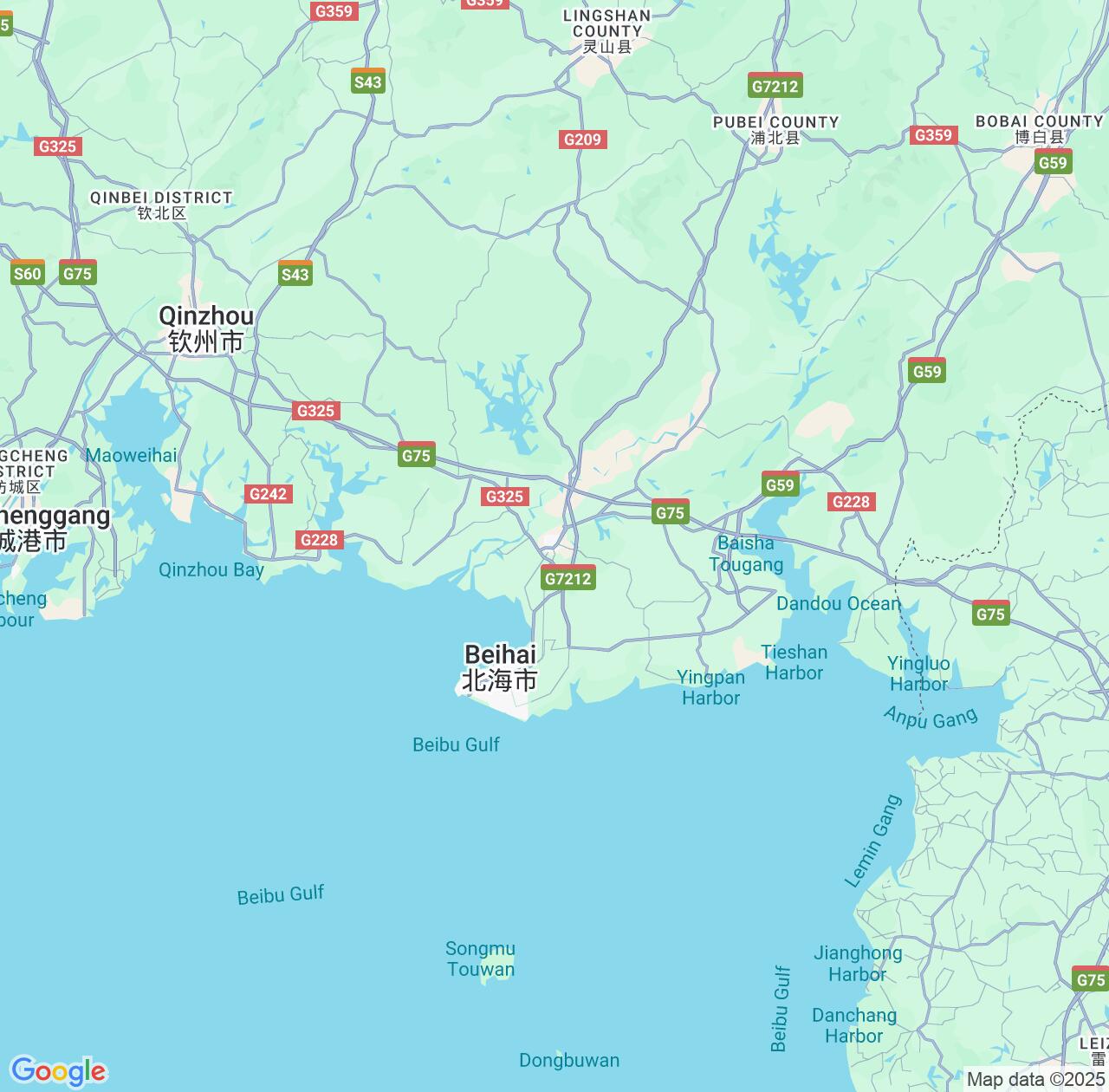 Map image for Intellectual Property Lawyers in Hepu and Guangxi IP firms at coordinates  ; .