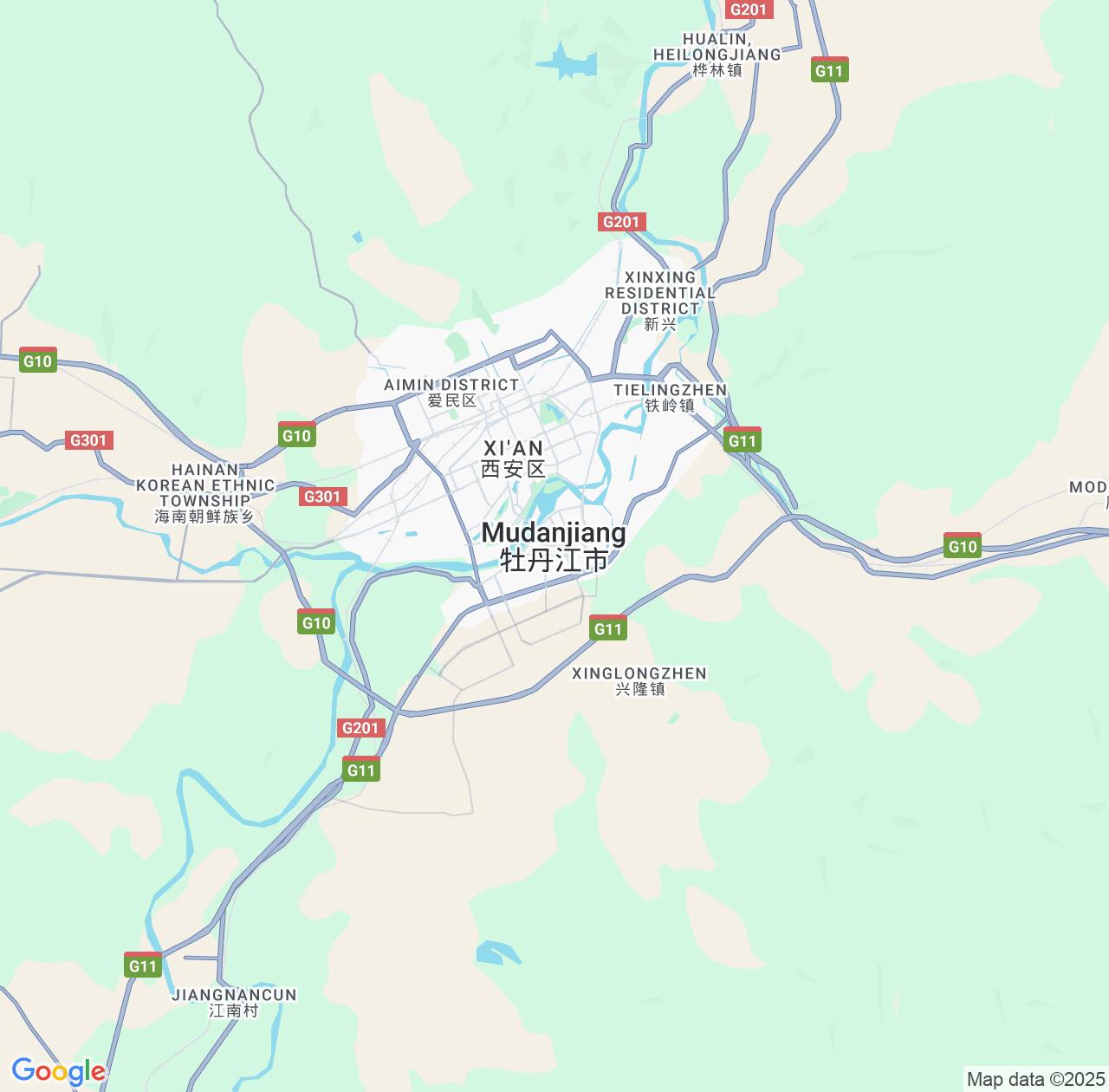 Map image for Intellectual Property Lawyers in Mudanjiang and Heilongjiang IP firms at coordinates  ; .