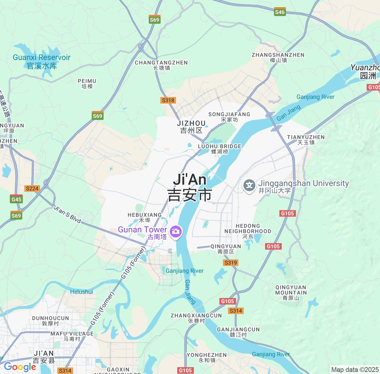 Map image for Intellectual Property Lawyers in Ji'an and Jiangxi IP firms at coordinates  ; .
