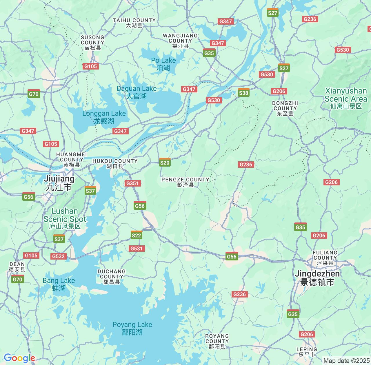 Map image for Intellectual Property Lawyers in Pengze and Jiangxi IP firms at coordinates  ; .