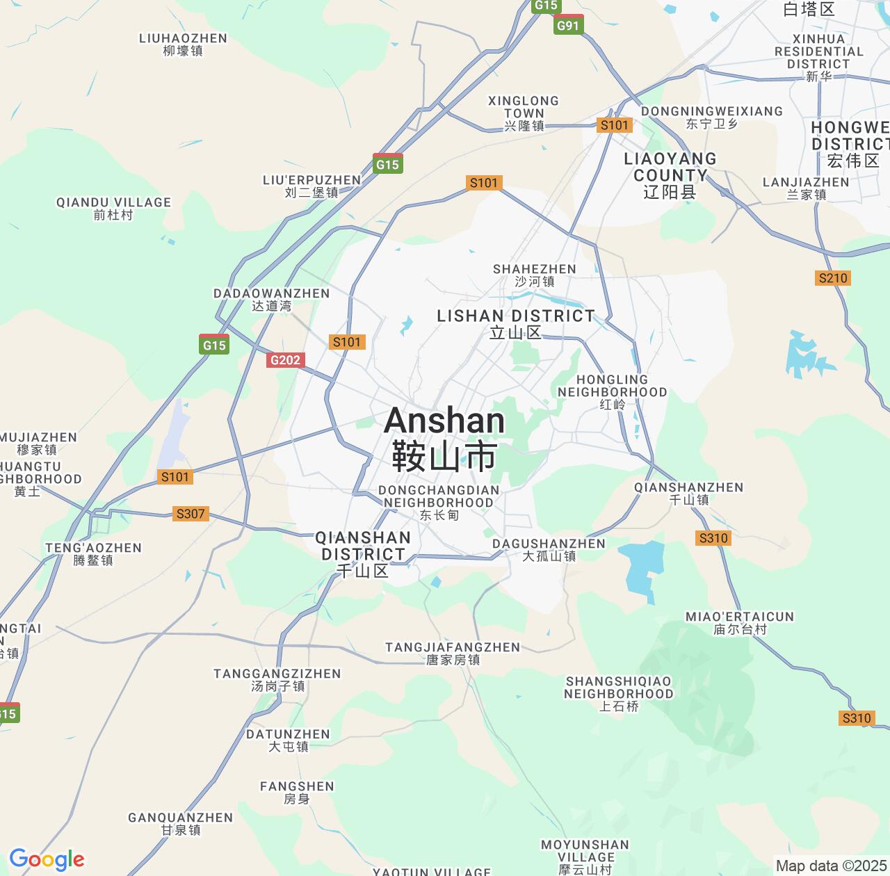Map image for Intellectual Property Lawyers in Anshan and Liaoning IP firms at coordinates  ; .