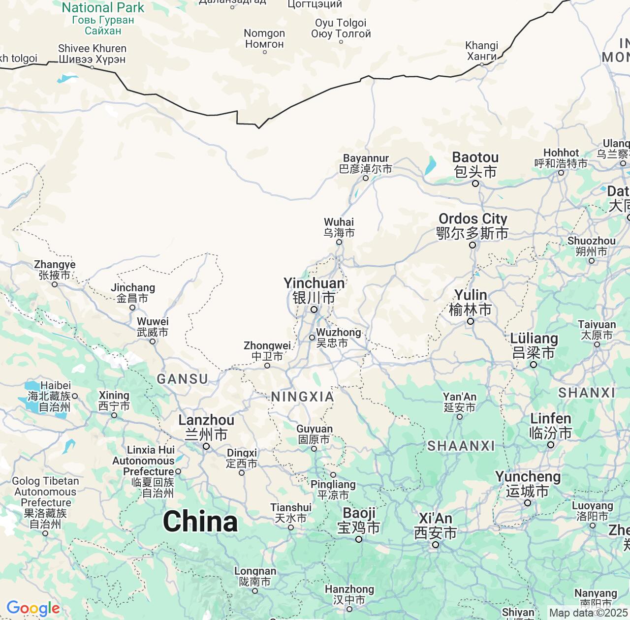 Map image for Intellectual Property Lawyers in Ningxia and China IP firms at coordinates  ; .
