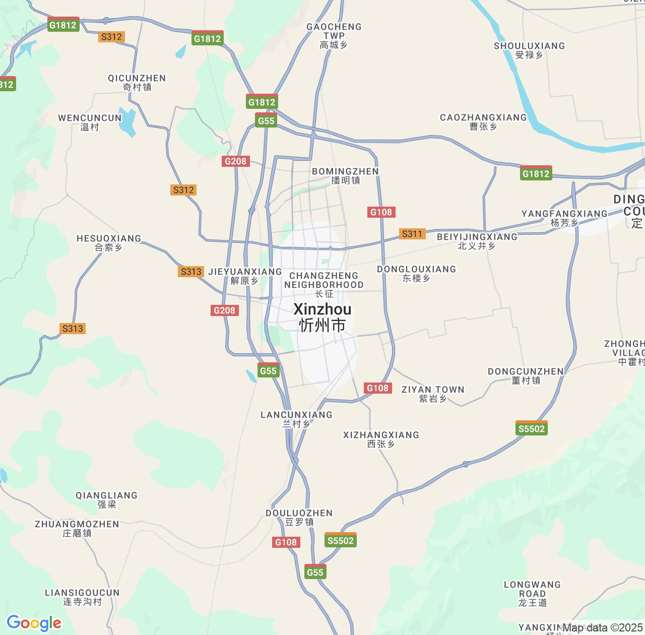 Map image for Intellectual Property Lawyers in Xinzhou and Shanxi IP firms at coordinates  ; .