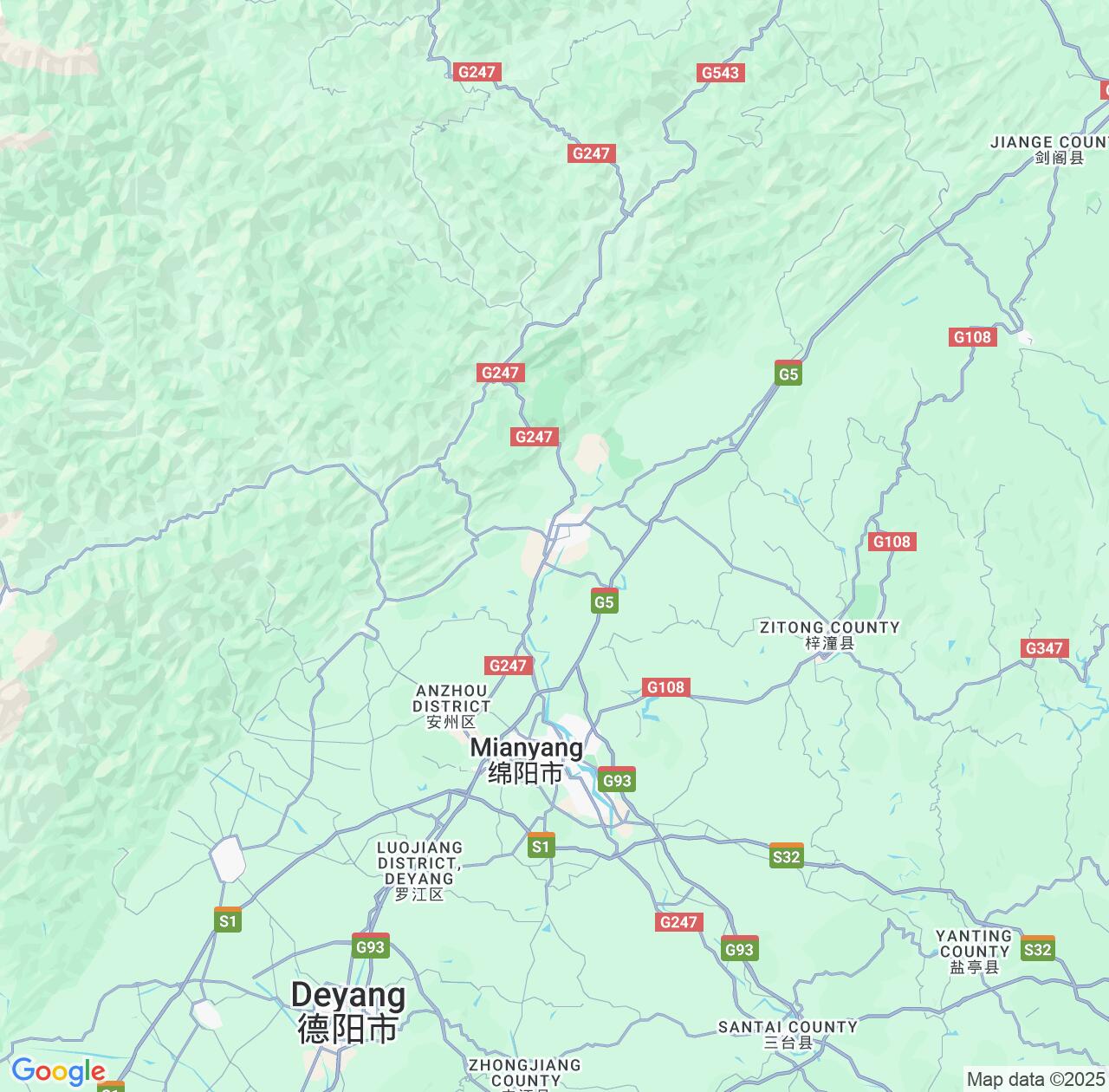 Map image for Intellectual Property Lawyers in Jiangyou and Sichuan IP firms at coordinates  ; .