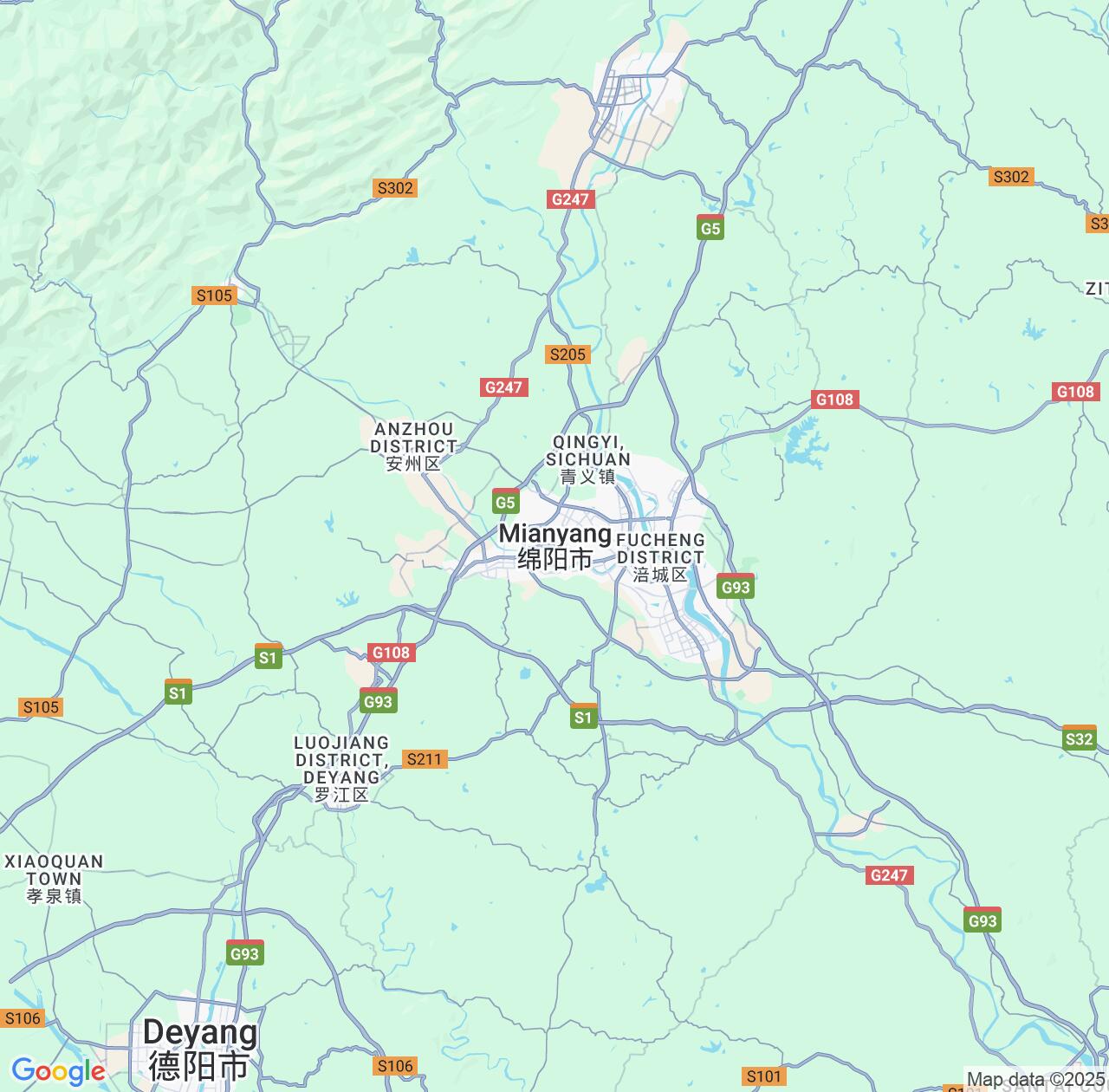 Map image for Intellectual Property Lawyers in Mianyang and Sichuan IP firms at coordinates  ; .