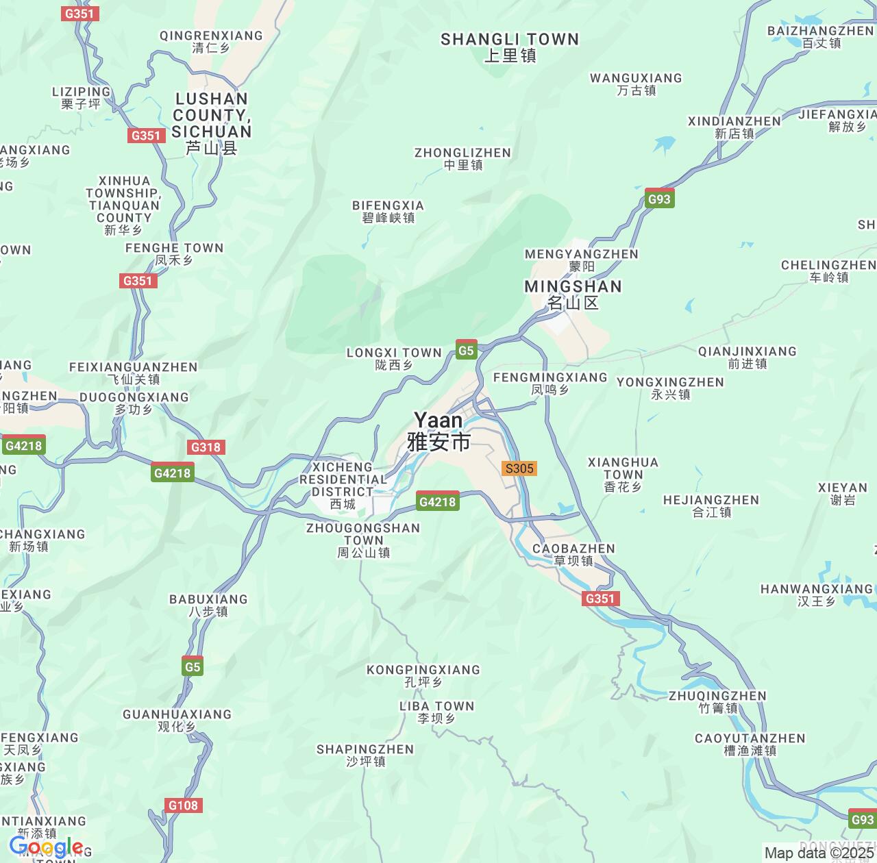 Map image for Intellectual Property Lawyers in Ya'an and Sichuan IP firms at coordinates  ; .