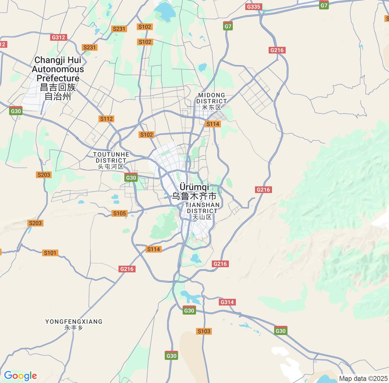 Map image for Intellectual Property Lawyers in UEruemqi and Xinjiang IP firms at coordinates  ; .