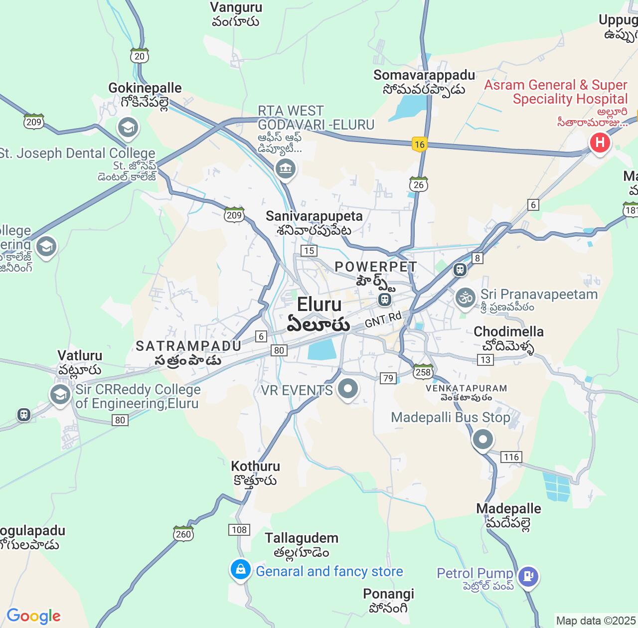 Map image for Intellectual Property Lawyers in Eluru and Andhra Pradesh IP firms at coordinates  ; .