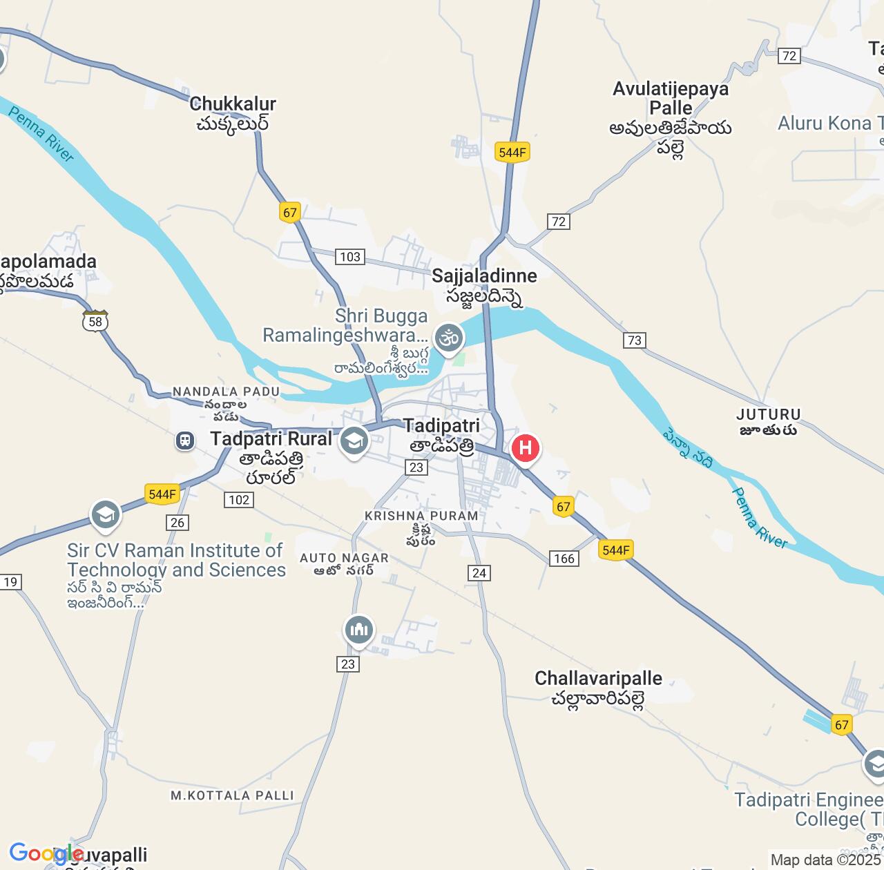 Map image for Intellectual Property Lawyers in Tadpatri and Andhra Pradesh IP firms at coordinates  ; .